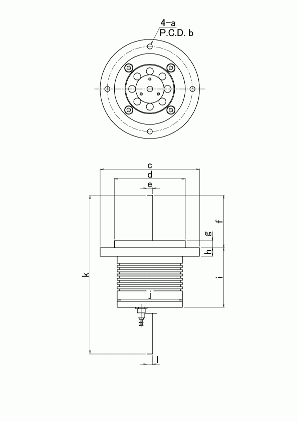 モータ測定器用高性能ブレーキの図