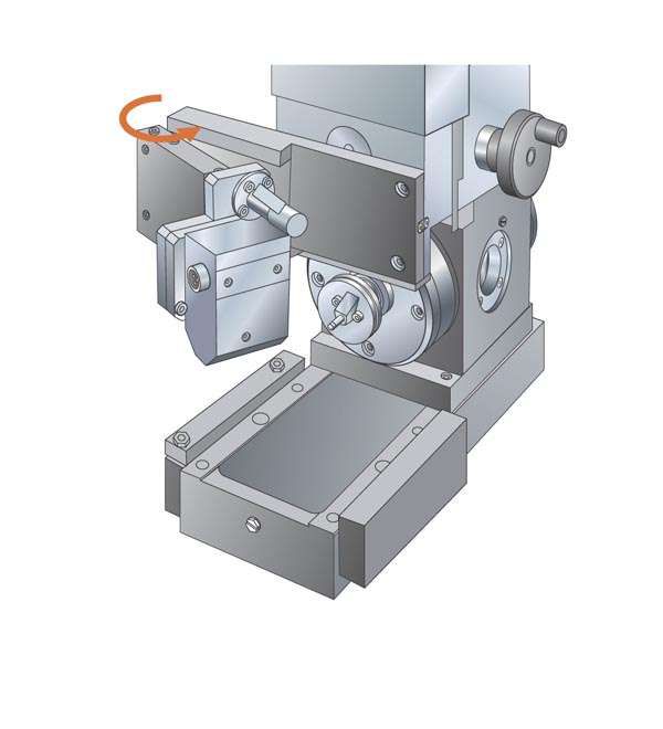 Mechanism for guiding and pressing the velocity sensor against a workpiece