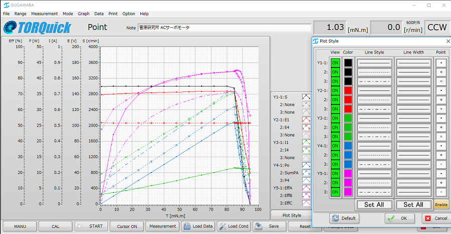 Graph settings