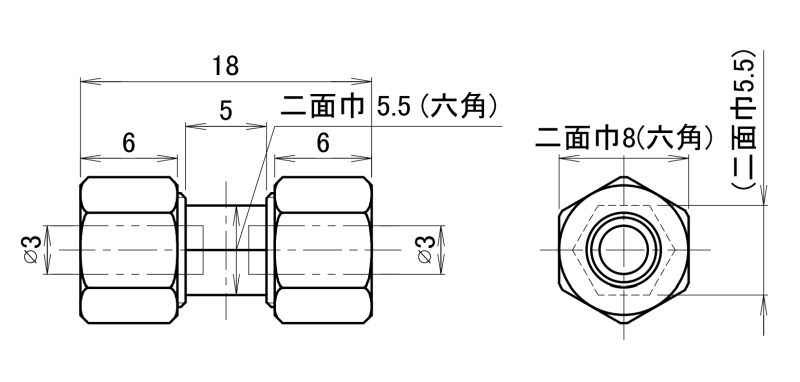 カップリング MHU-7A01の外観図